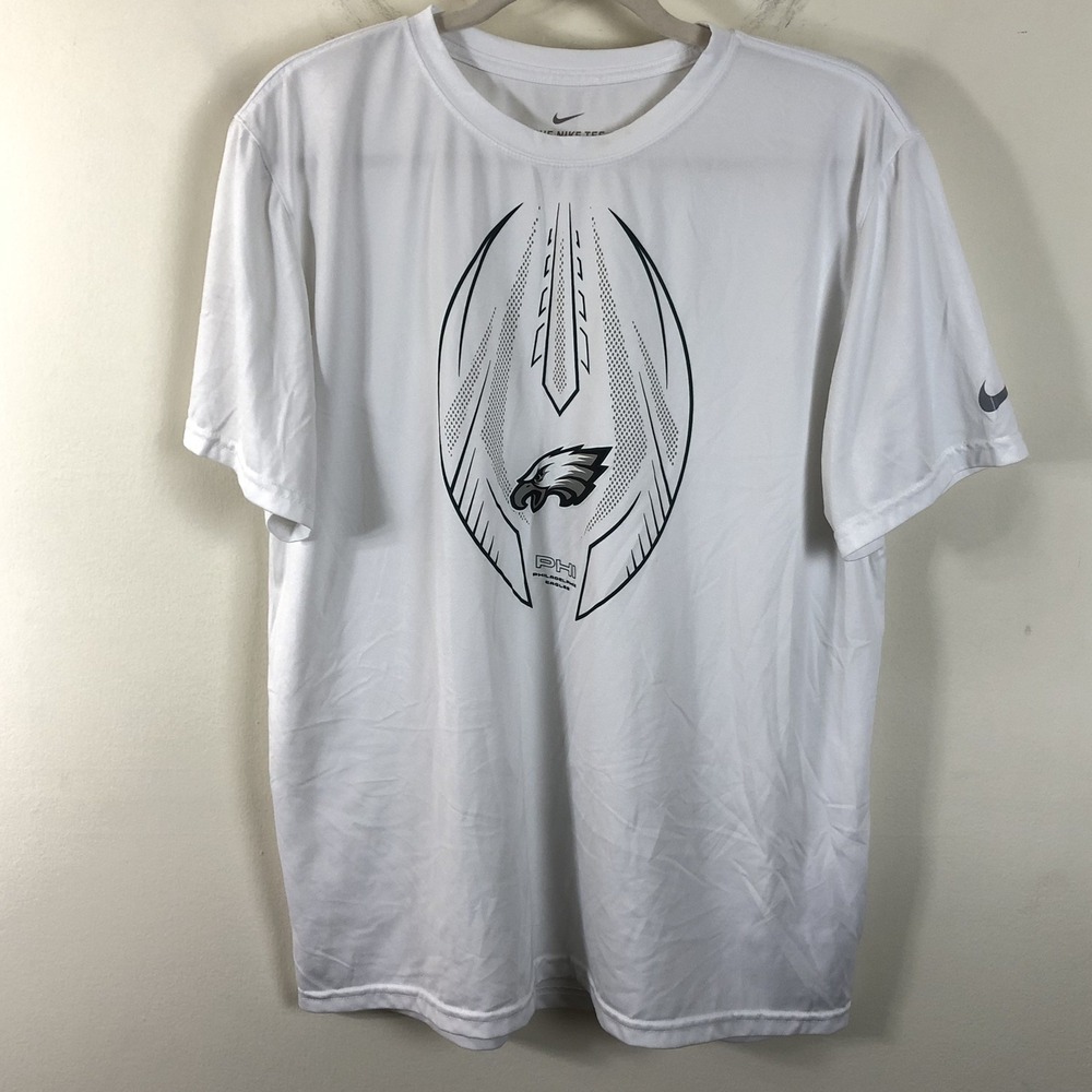 Nike Philadelphia Eagles NFL Performance T-Shirt Men's L White Football